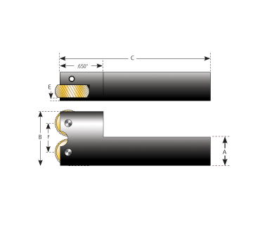 KHB-2EPR-500: Compact Two Die Bump Knurl Holder 1/2'' shank, w/ 1.0''  Head Height, RH for EP