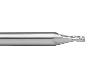 TE-102-1-0.2: 0.2mm  3FL Carbide E/M, 0.5mm LOC, 3mm Shank, 38mm OAL