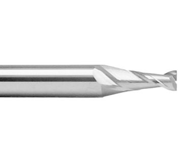 TE-102-0.08: 0.08mm  2FL Carbide E/M 0.16mm LOC, 3mm Shank, 38mm OAL