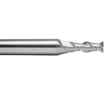 TE-104-0.3: 0.3mm  2FL Carbide E/M, 1mm LOC, 3mm Shank, 38mm OAL