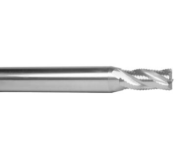 TE-115-1-1.5: 1.5mm  2FL Carbide Fine Pitch Rough E/M, 3mmLOC, 6mm Shank, 51mm OAL