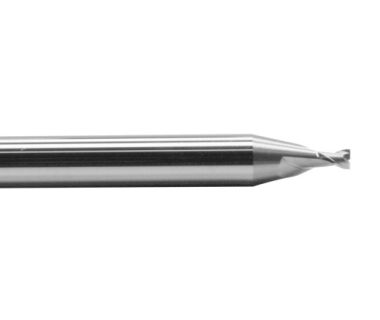 TE-1210-1.45: 1.45mm 2 Flute Carbide Endmill, 1.45mm LOC, 3mm Shank 38mm OAL