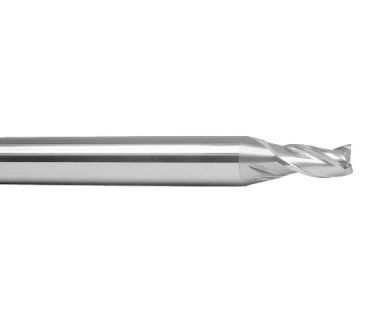 TE-1520-0.3: 0.3mm 3FL Carbide E/M, 0.6mm LOC, 3mm Shank, 38mm OAL