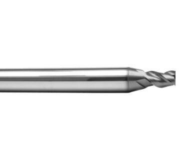 TE-3010-0.5: 0.5mm 2 FL Carb E/M for SS, 0.75mm LOC, 0.02 x 45 Deg Cham, 6mm Shank 57mm OAL