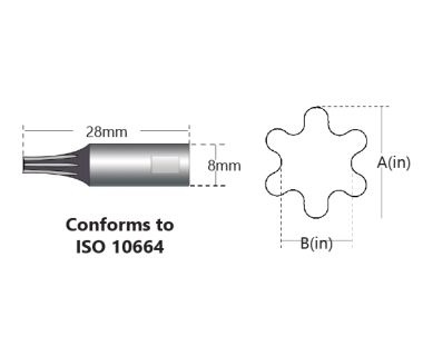 RBT-2122-T06: Torx Broach T6 Hexalobe Feature