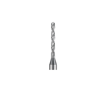 GD1-030-1.5-090-H: .30mm (.0118") OD, 1.5mm Shank, .9mm Flute Length, 120Deg Point, HiCo8