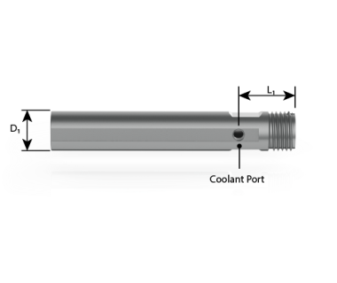 CQS-S16-0750-CSE: ER16 Collet Sleeve 3/4'' Shank x 4.5'' OAL, w/ Flat,