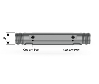 CQS-S16-1000-CDE: ER 16 Double Ended Collet Sleeve, 1.00'' Shank x 4.5'' OAL, w/ Flat,