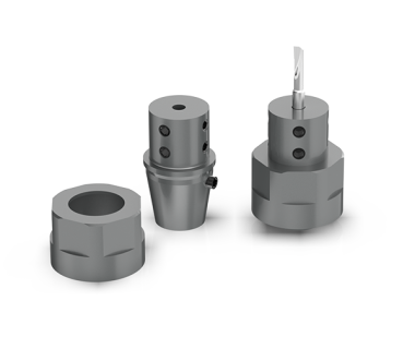 CQS-SH16-15701: ER16 w/ 4mm Bore - Boring Adaptor w/ M19 x 1.0mm Nut and Locator Pin