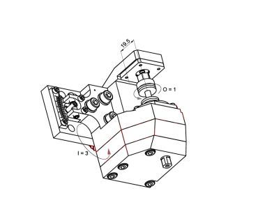 CIT-MSH-132-05: Hob Spindle, Adj. ±3°, Arbor Ø5mm, I/O= 3/1 Max output 2665 RPM @ 8000 For M416-V