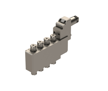 CIT-BSE-3208-II: A32-VII Live Tool, Z-Axis 4-Pos Dbl End, ER16, I/O= 1/1, Gear Fwrd Rotation