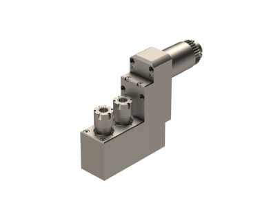 STA-E20-GSE-210: 90° Double Face Drilling Spindle, ER16, I/O= 1/1