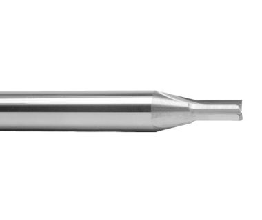 TE-111-3-2: 2mm  3FL Straight Carbide E/M, 5mm LOC, 3mm Shank, 38mm OAL