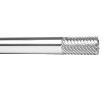 TE-113-0-2.5: 2.5mm  5FL Carbide E/M, 8mm LOC, 6mm Shank, 51mm OAL